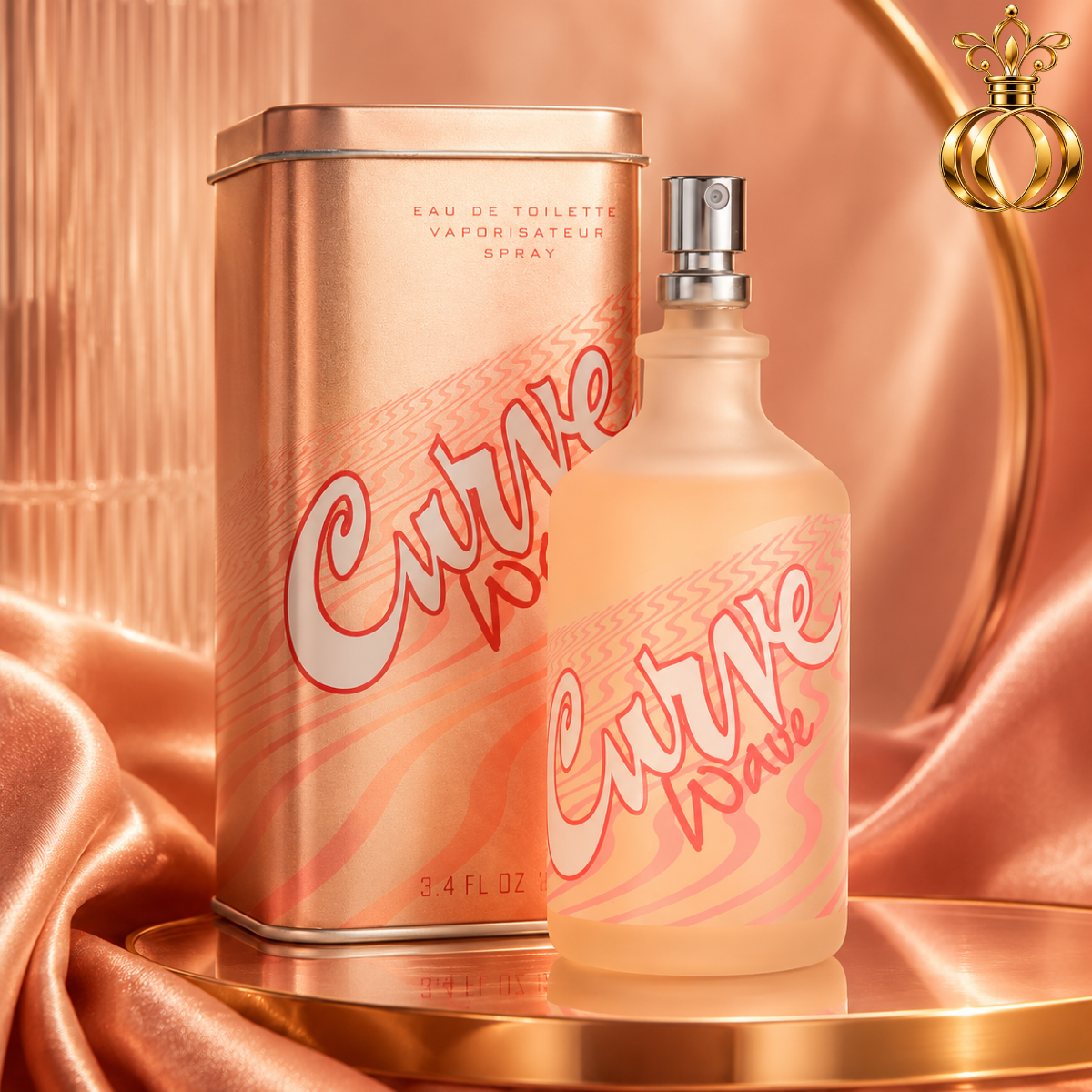 Curve Wave Eau de Toilette for Women, 3.4 fl oz
