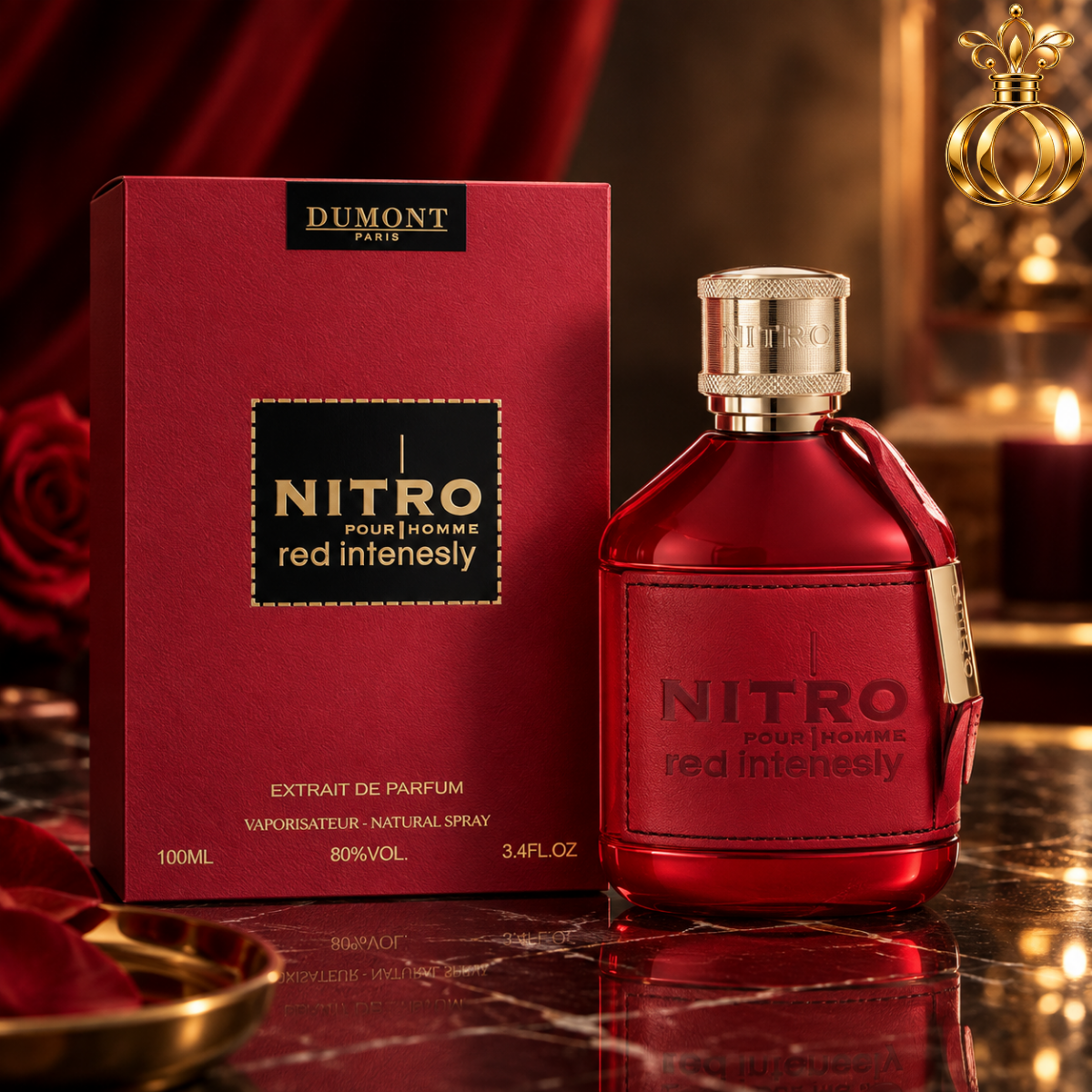 Dumont Nitro Red Intensely 3.4 Fl Oz Extrait De Parfum for Men