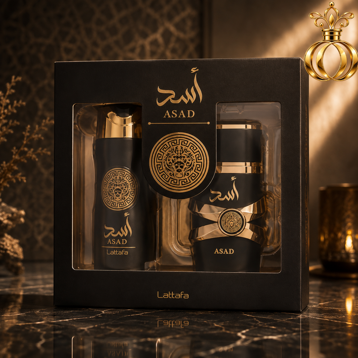 Lattafa Asad 3.4 oz and 6.8 oz set
