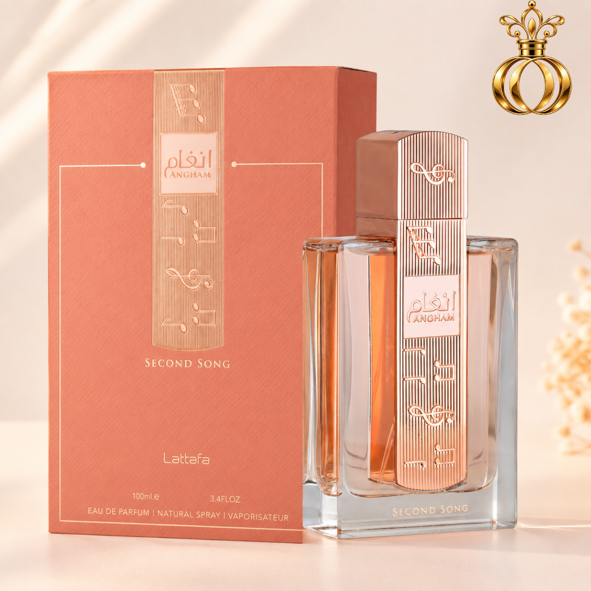 Lattafa Angham Second Song Eau de Parfum for Women 3.4 oz / 100ml – Sweet Fruity Floral, Pear, Praline & Vanilla Fragrance