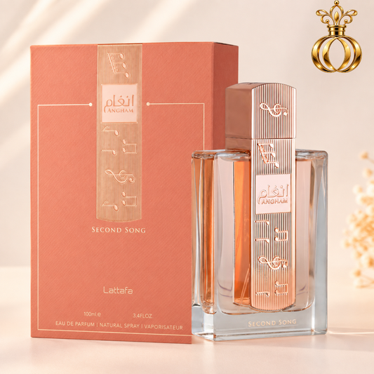 Lattafa Angham Second Song Eau de Parfum for Women 3.4 oz / 100ml – Sweet Fruity Floral, Pear, Praline & Vanilla Fragrance