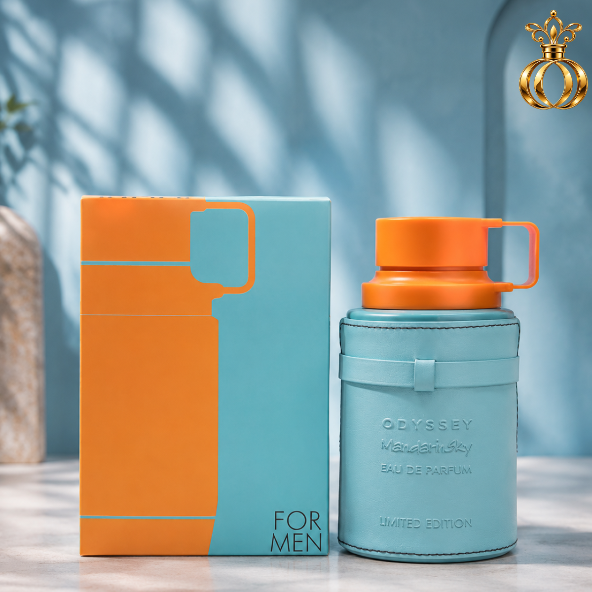 Armaf Odyssey Mandarin Sky Limited Edition Eau de Parfum for Men 6.8 oz / 200ml – Citrus Gourmand Fragrance with Mandarin, Orange, Saffron, Caramel & Tonka Bean