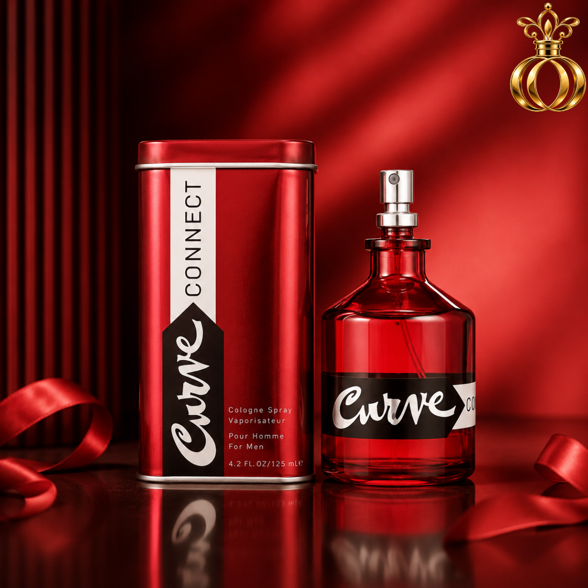 Curve Connect by Liz Claiborne for Men Cologne Spray 4.2 oz / 125ml – Fresh Citrus, Fruity & Woody Fragrance for Day or Night