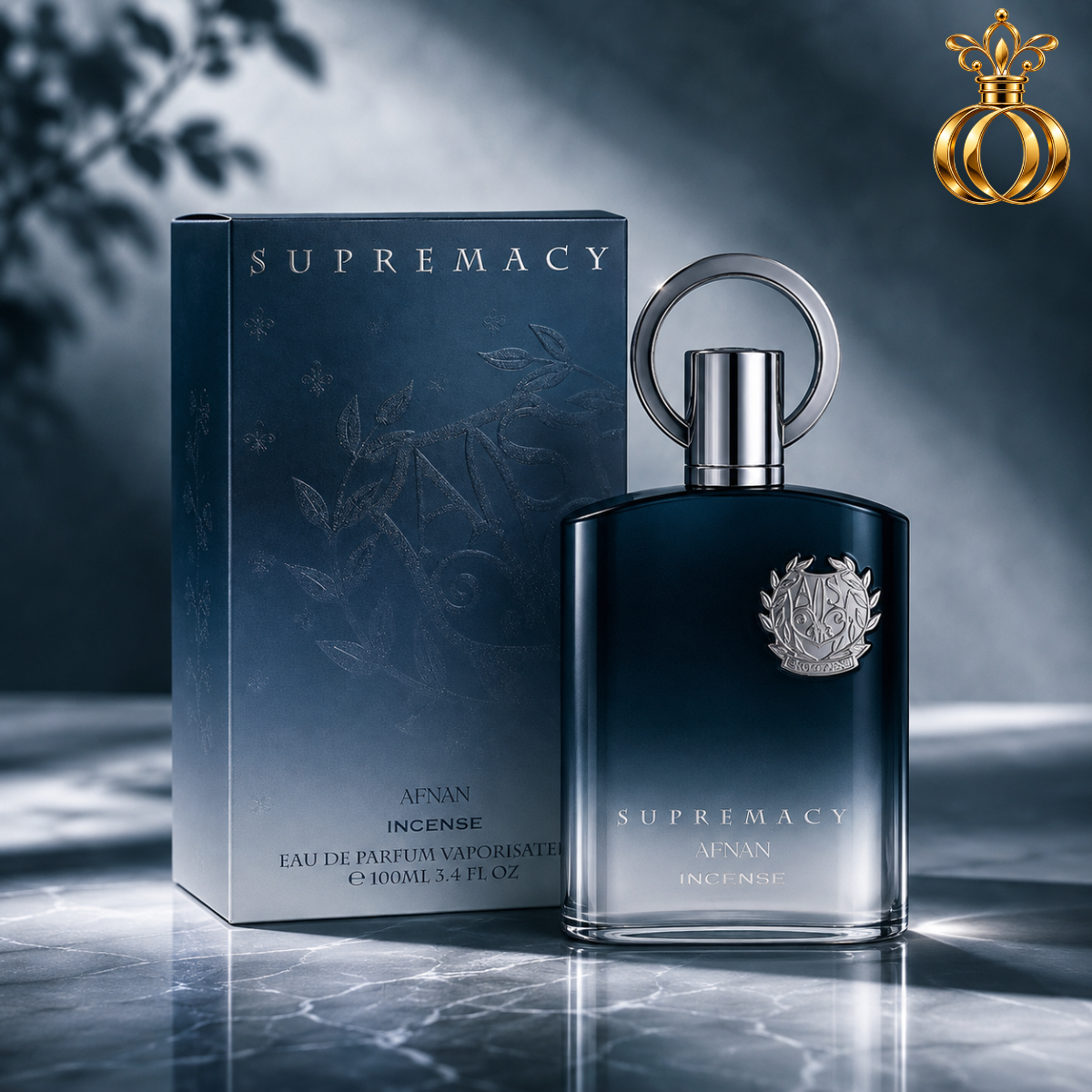 Afnan Supremacy Incense Eau de Parfum for Unisex 3.4 oz / 100ml – Smoky Oud Fragrance with Amber, Leather, Patchouli & Spicy Notes