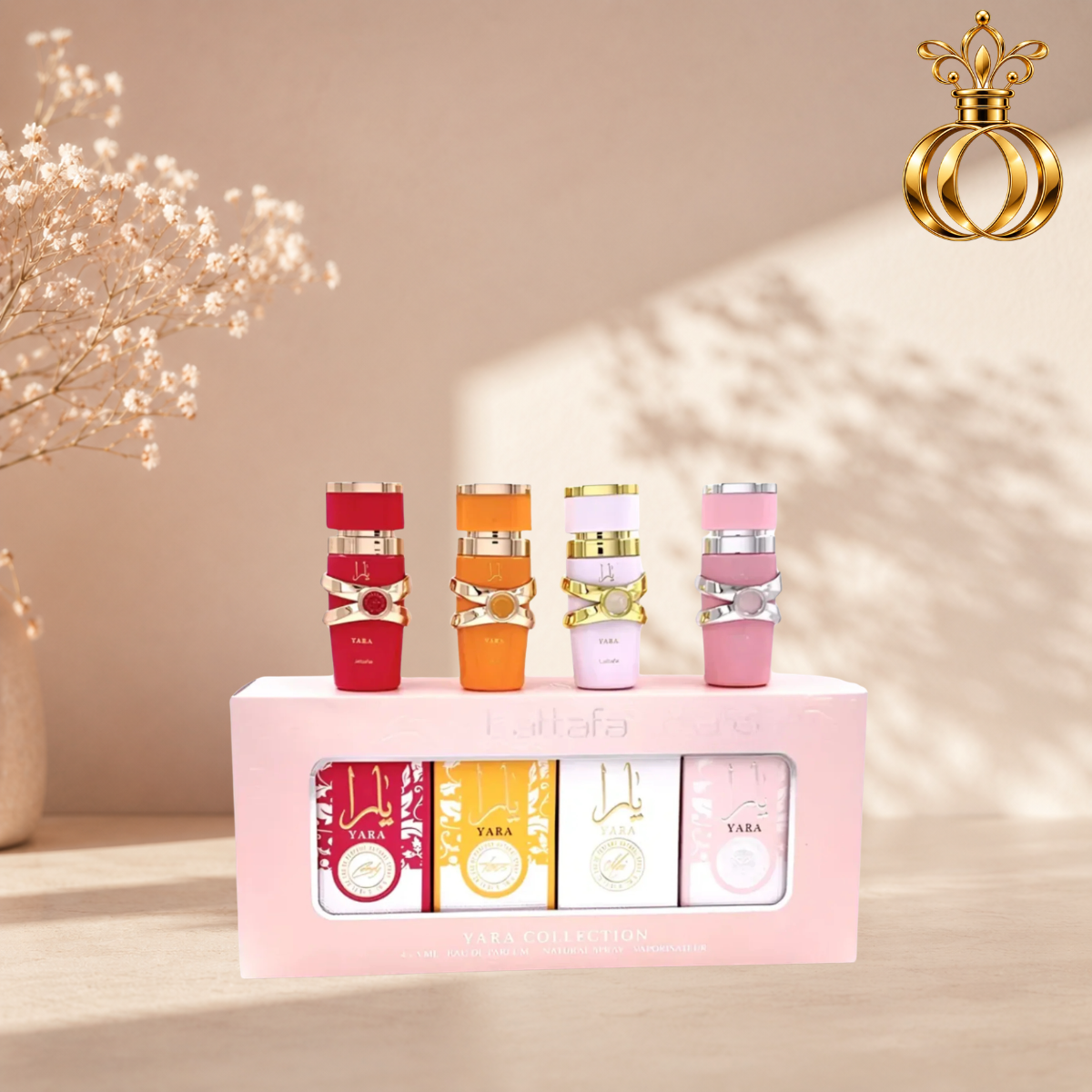 Lattafa Yara four piece perfume gift set
