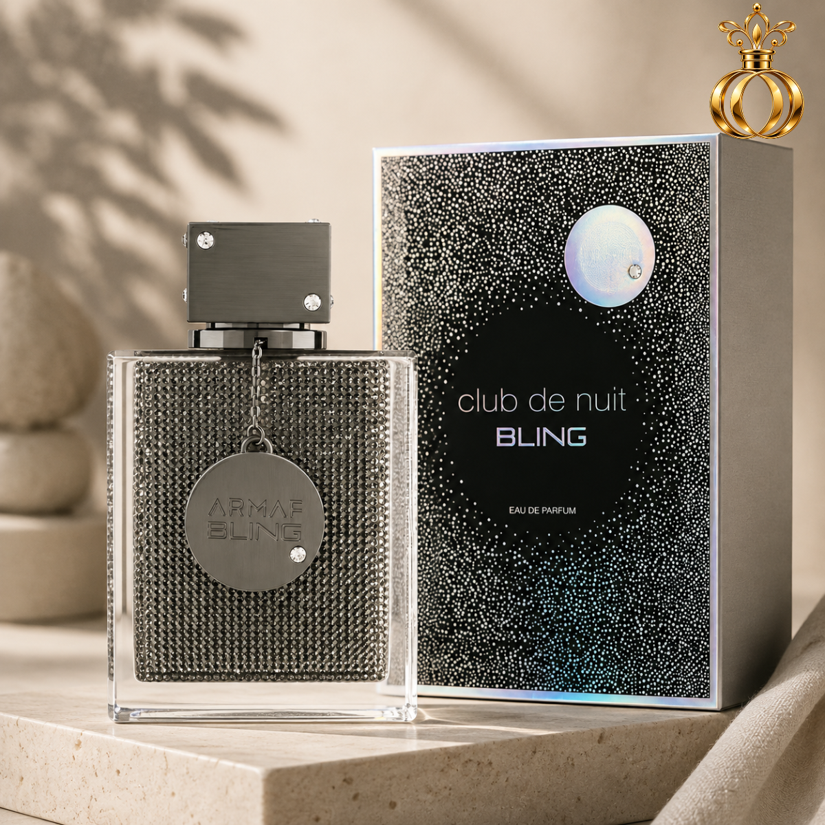 Armaf Club De Nuit Bling Eau de Parfum for Men 2.5 oz / 75ml – Citrus Woody Floral Fragrance with Vanilla, Flower Prism, Stardust & Velvet Woods