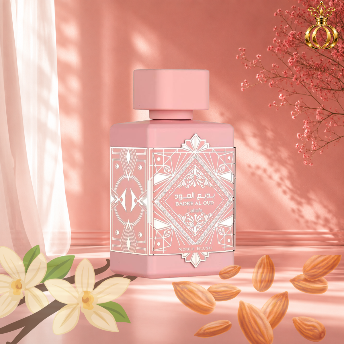 Lattafa Noble Blush rose vanilla perfume