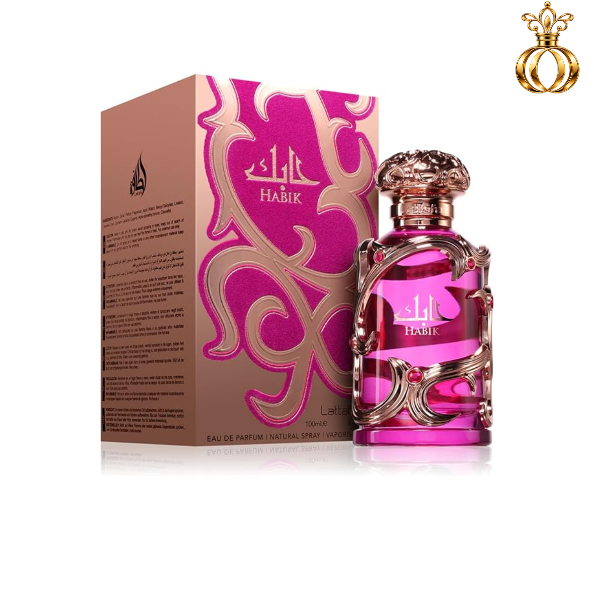 Lattafa Habik 100ml perfume bottle and packaging