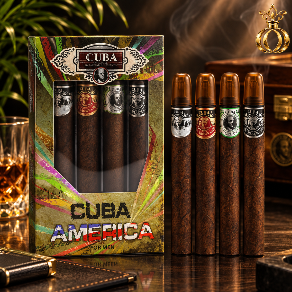 Cuba America 4-Piece Gift Set for Men | 4 x 1.17 Oz