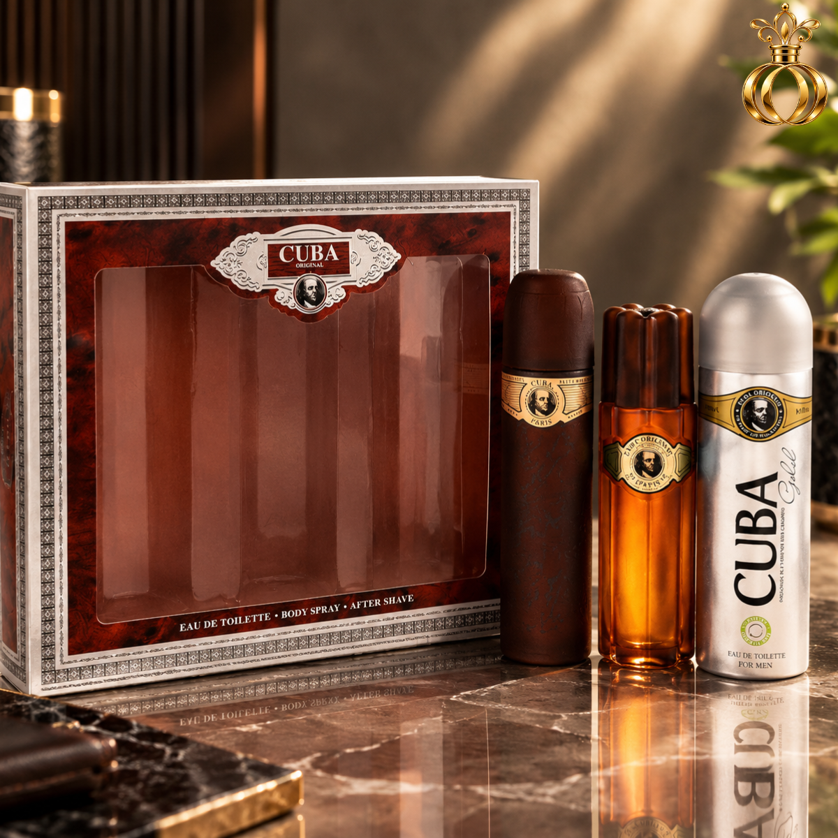 Cuba Gold by Fragluxe Gift Set for Men 