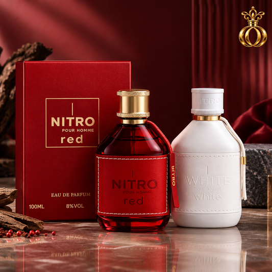 Dumont Nitro Red & White 2-Piece Eau de Parfum Set – 3.45 Oz Each