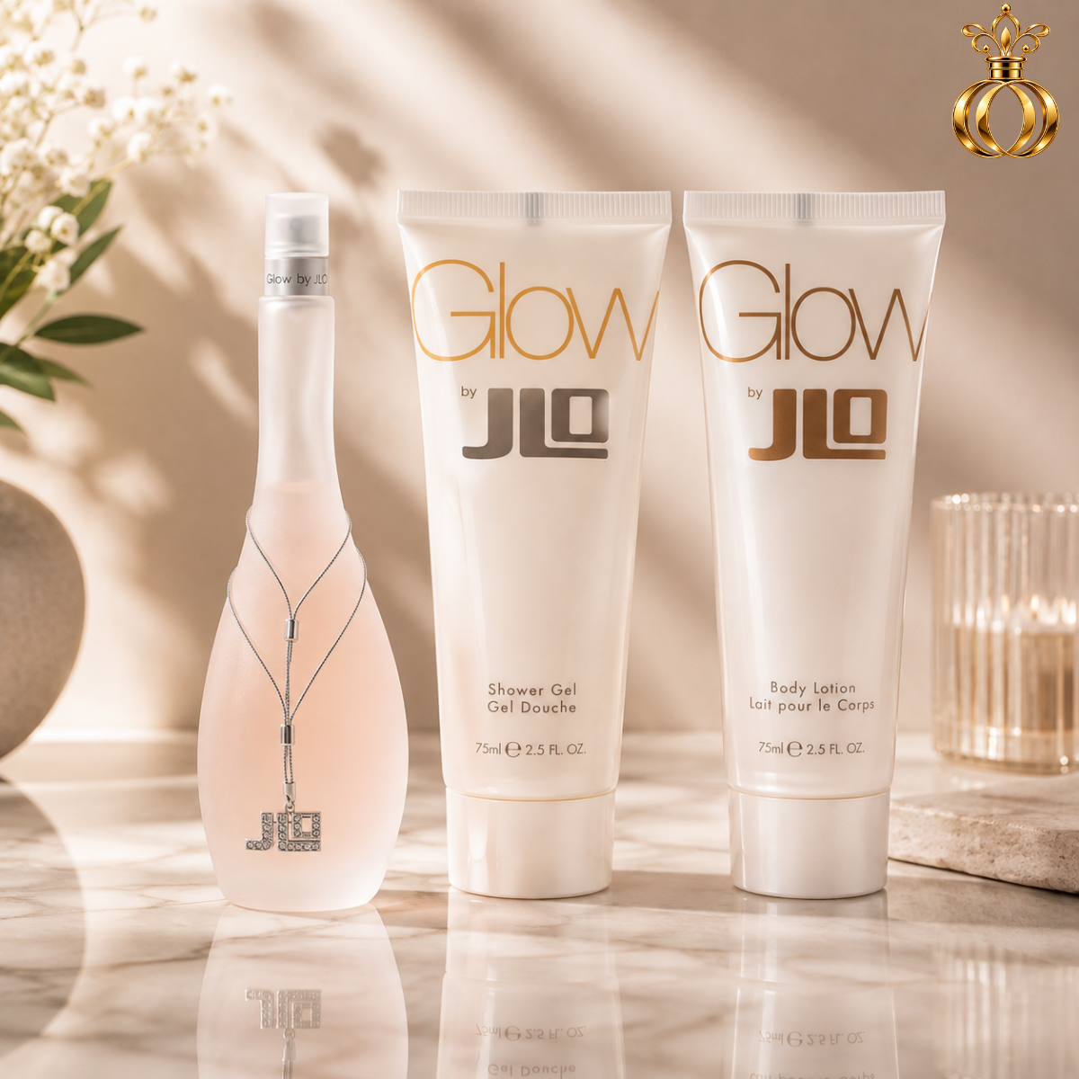 Jennifer Lopez Glow 3 piece gift set packaging