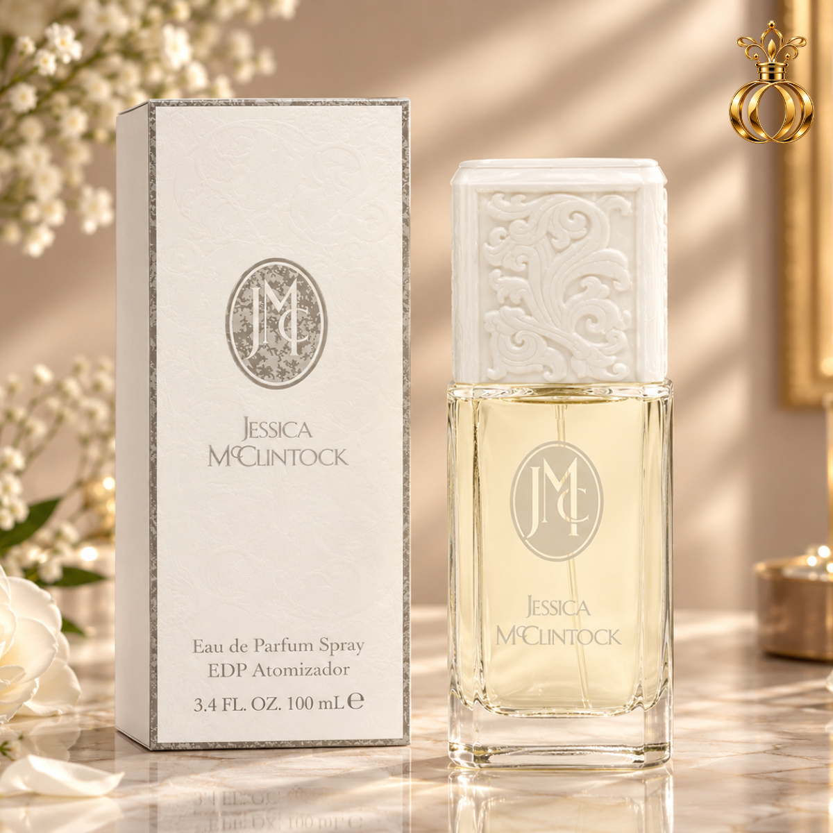 Jessica McClintock Eau de Parfum Spray for Women, 3.4 Fl Oz