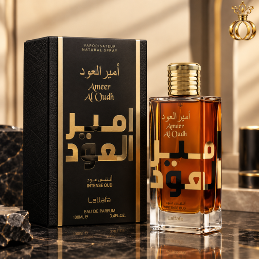 Lattafa Ameer Al Oud Intense Oud Eau de Parfum Spray 3.4 Oz  100 ml
