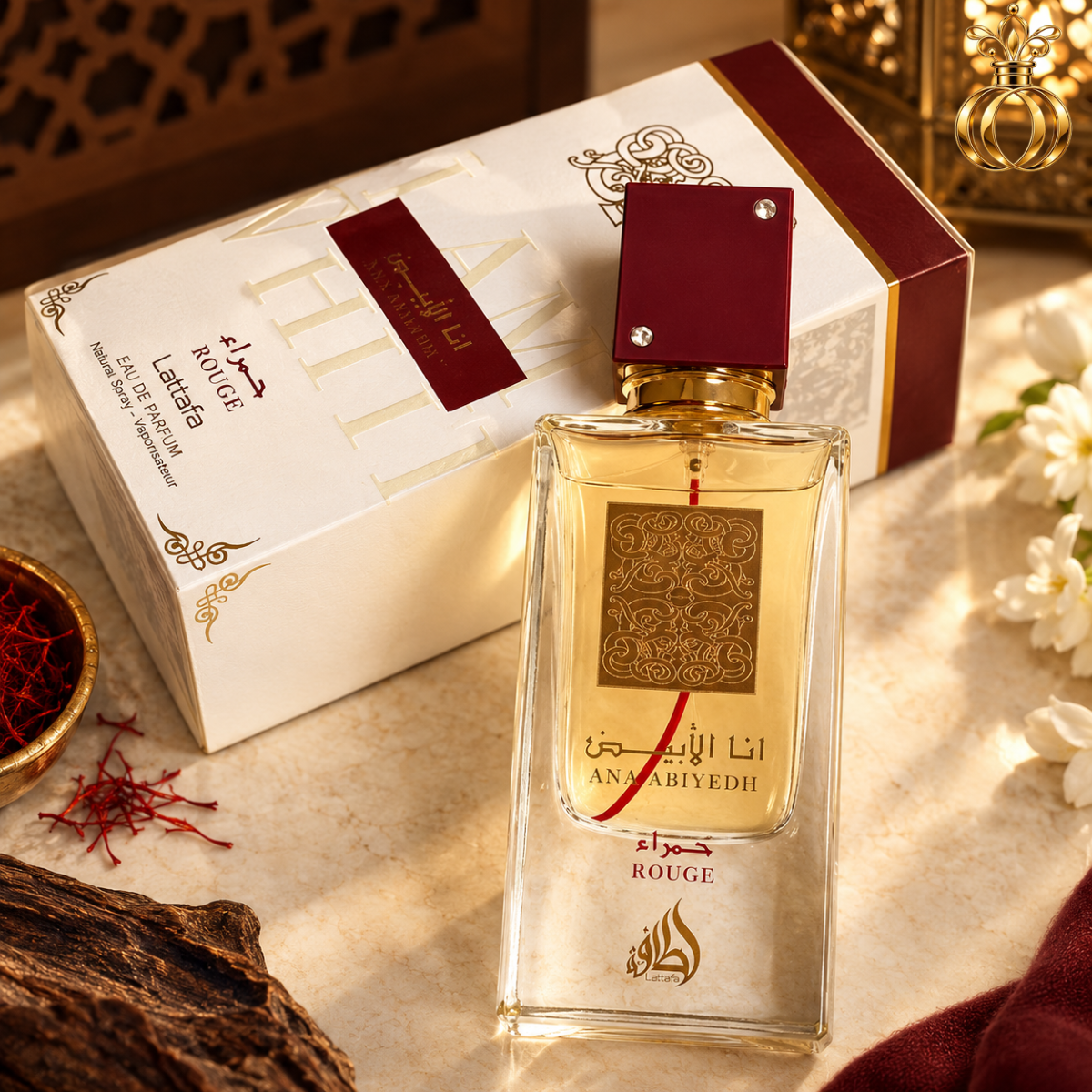 Lattafa Ana Abiyedh Rouge Eau de Parfum Spray 2.0 Oz 