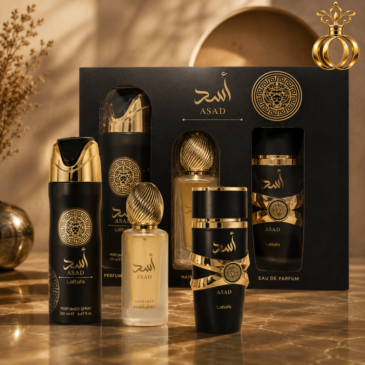 Lattafa Asad Eau De Parfum Gift Set