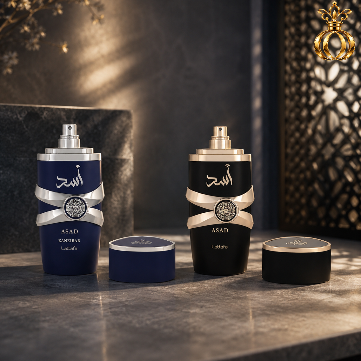 Lattafa Asad and Asad Zanzibar perfume set