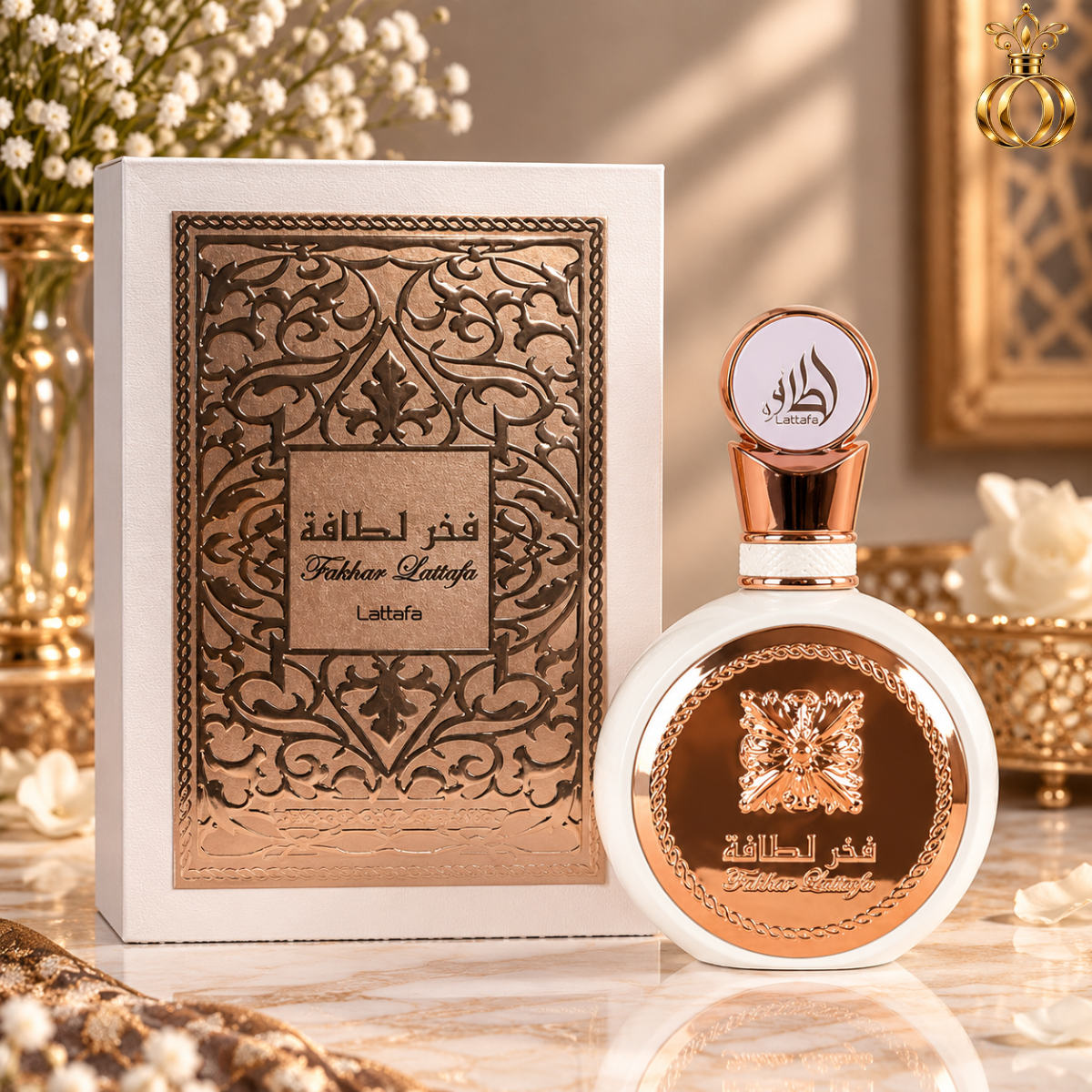 Lattafa Fakhar Eau de Parfum Spray for Women 3.4 Oz  