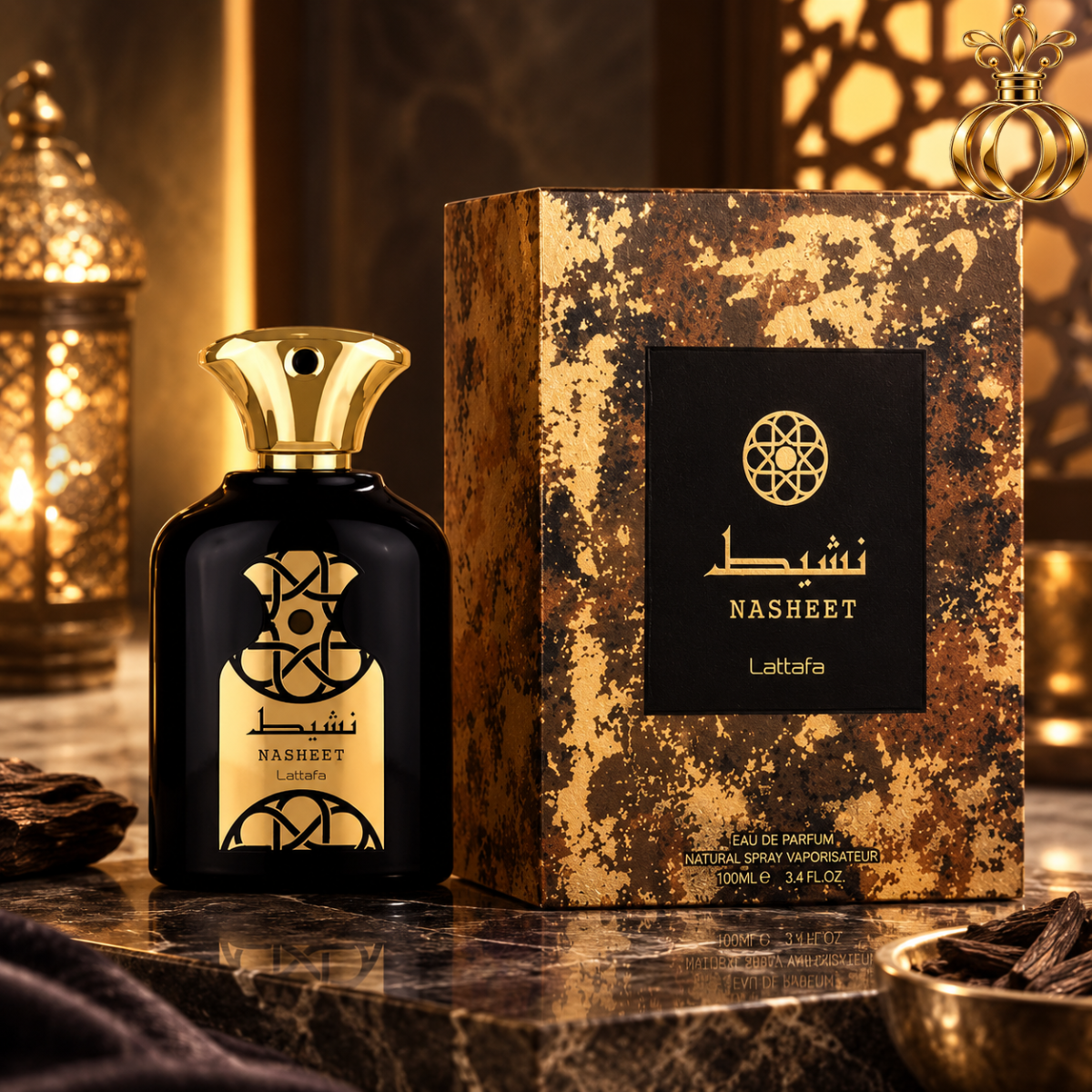 Lattafa Nasheet Eau de Parfum Spray 3.4 Oz  100 ml