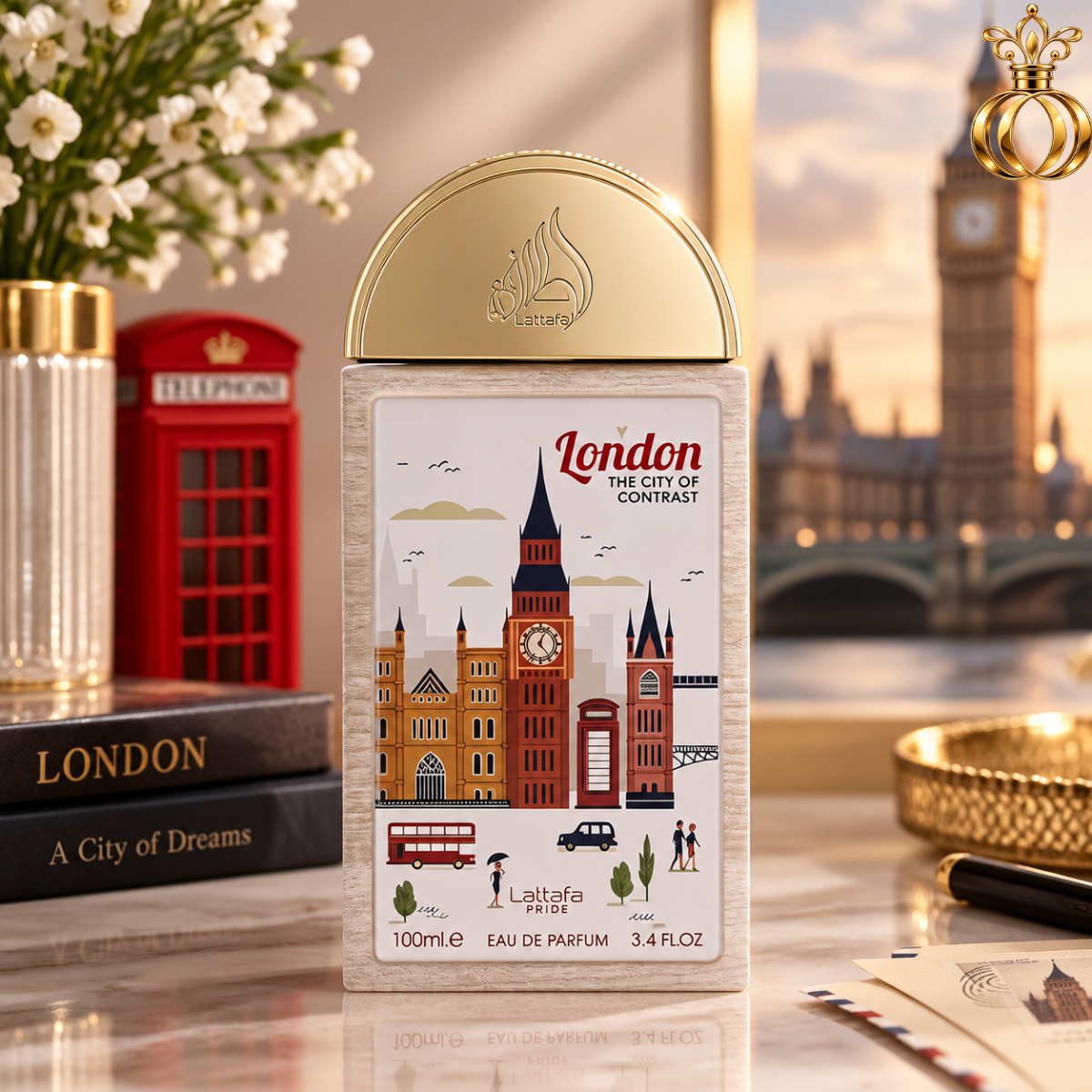 Lattafa Pride London The City of Contrast Eau de Parfum 3.4 Oz 
