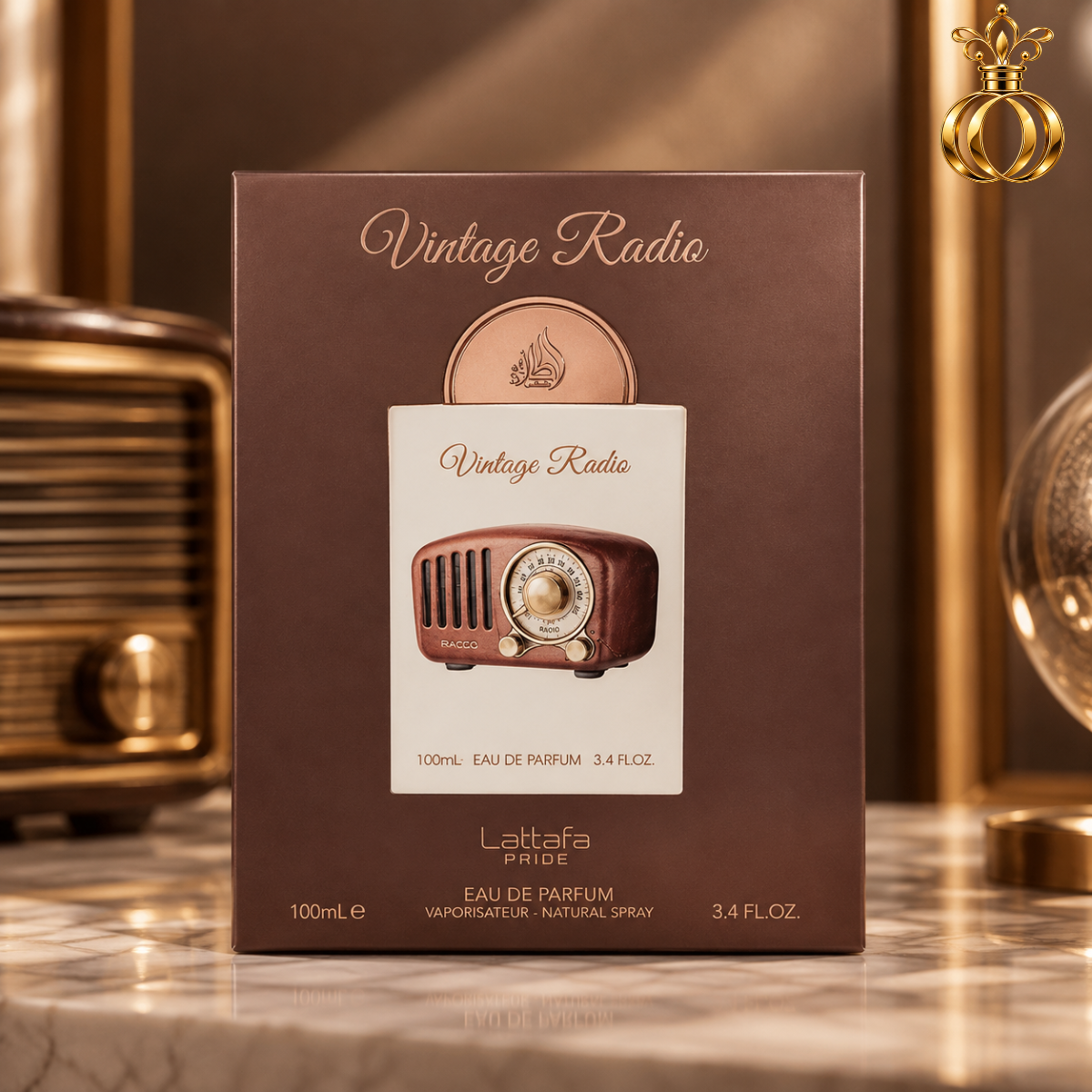 Lattafa Vintage Radio plum lavender perfume
