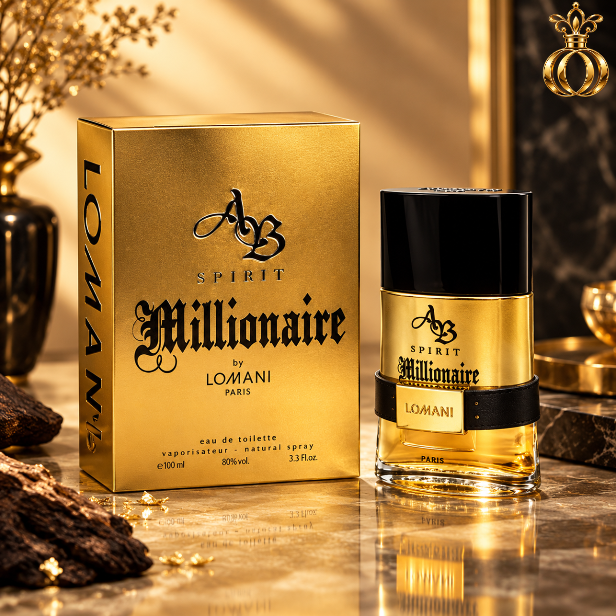 Lomani AB Spirit Millionaire Eau de Toilette Spray for Men – 3.3 Oz  100 ml