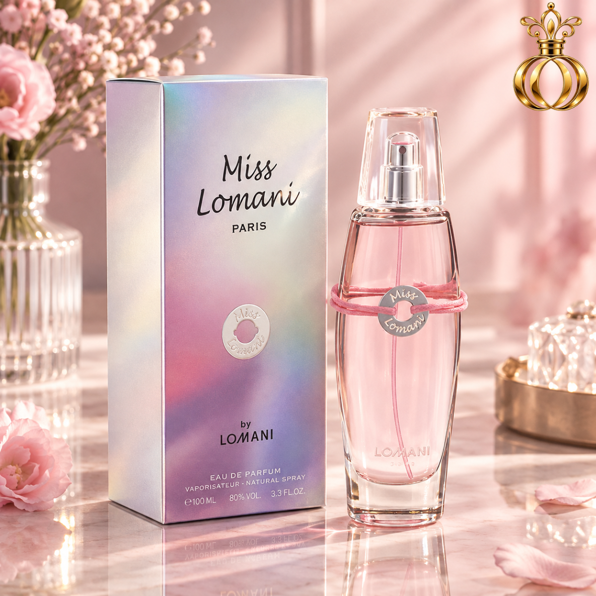 Miss Lomani by Lomani Eau de Parfum Spray for Women 3.3 Oz  100 ml