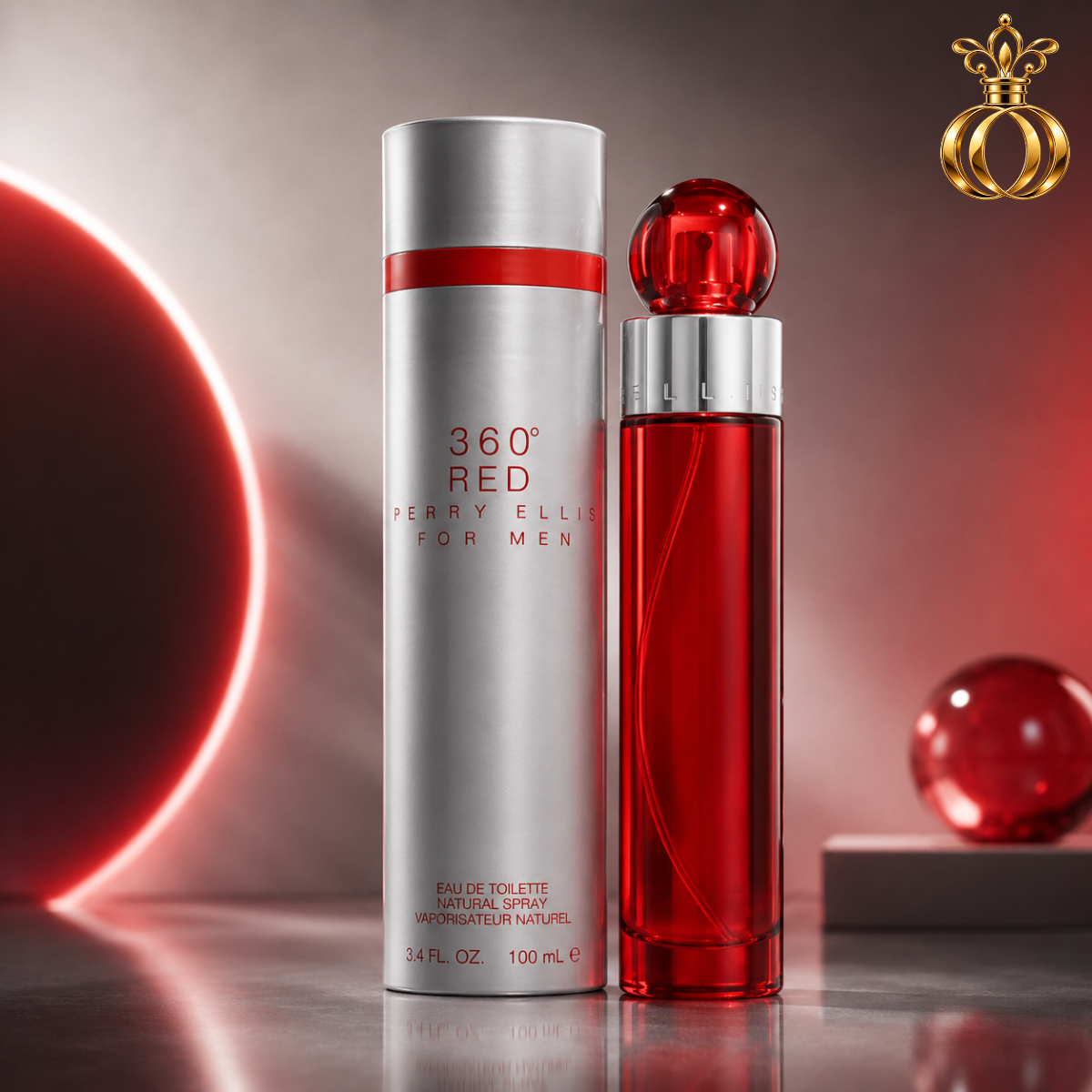 Perry Ellis 360 Red for Men Eau de Toilette 3.4 oz 100 mL