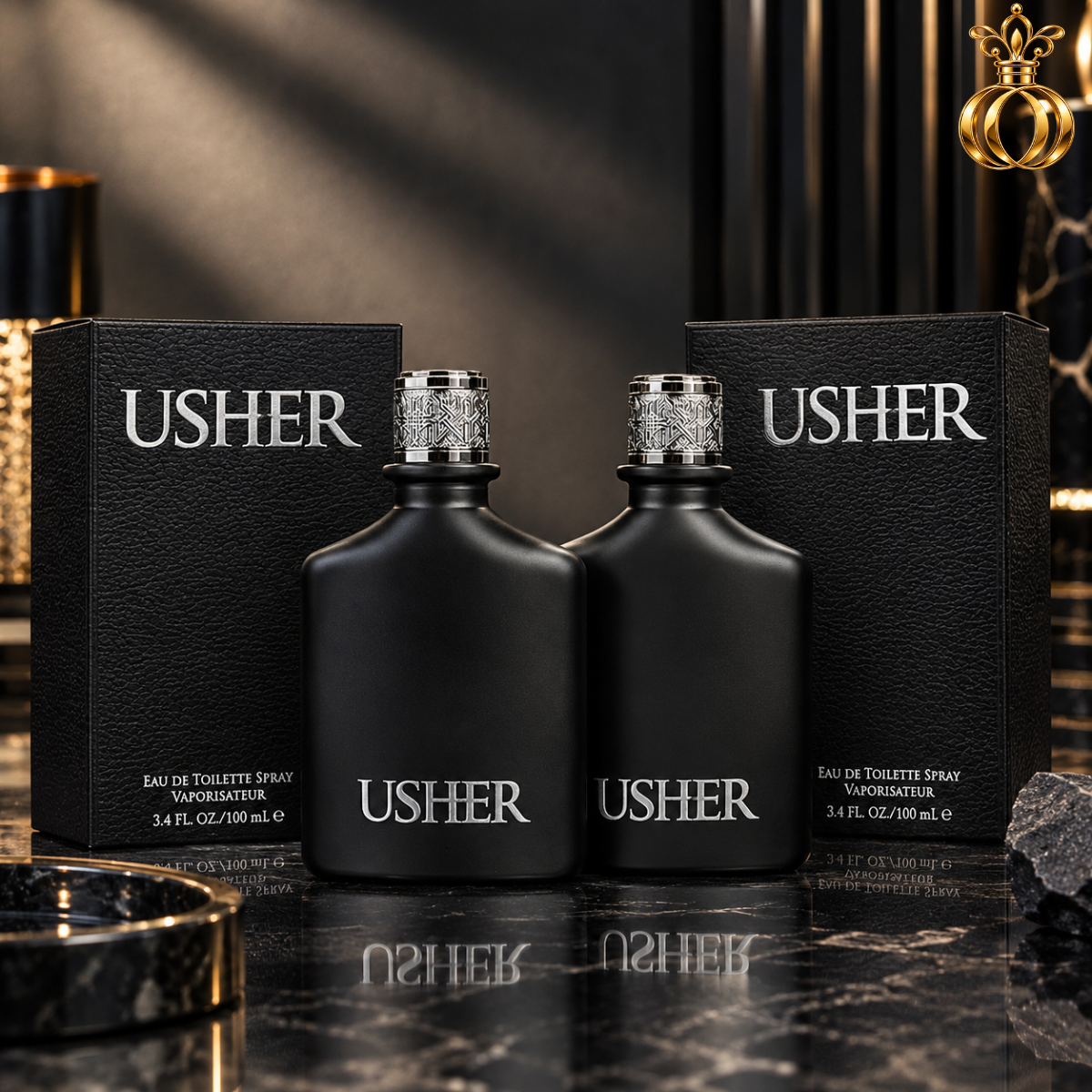 Usher by Usher Eau de Toilette Spray for Men 2-Pack | 2 x 3.4 Oz / 100 ml