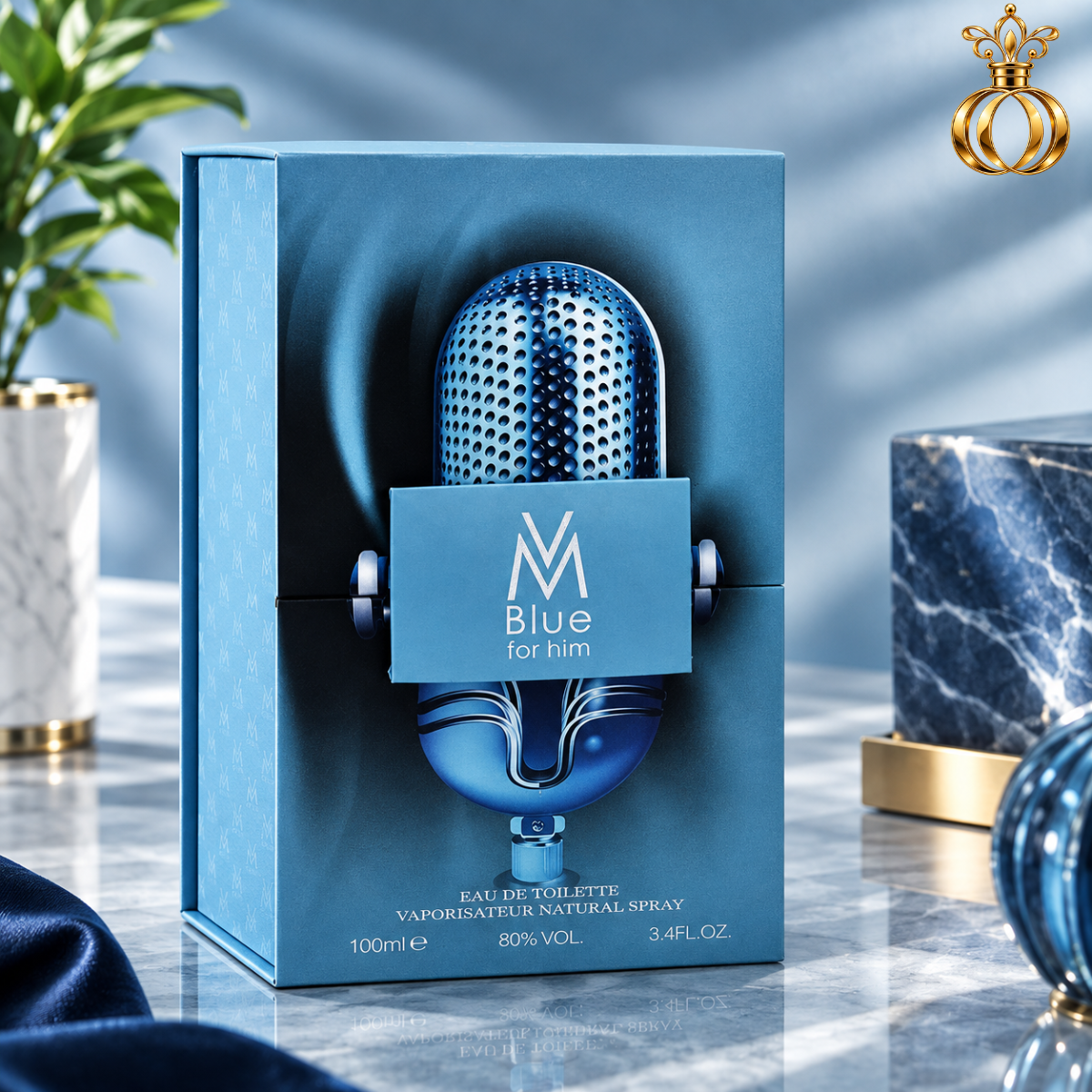 Victor Manuelle VM Blue for Him Eau de Toilette Spray for Men  