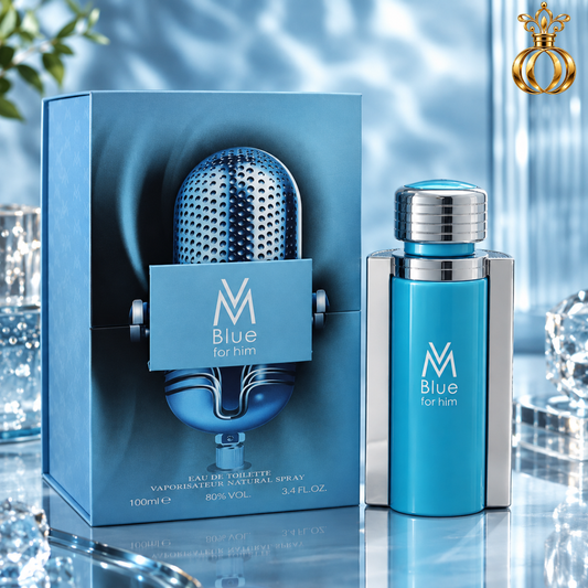 Victor Manuelle VM Blue for Him Eau de Toilette Spray for Men 3.4 Oz  100 ml