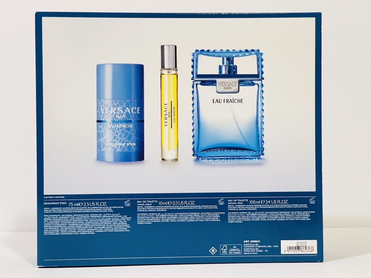 Versace Eau Fraiche Men 3 Pc Gift Set by Versace