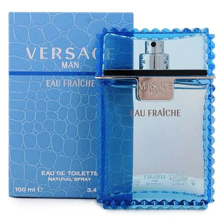 Versace Eau Fraiche Eau De Toilette Spray (Blue) 100% Authentic