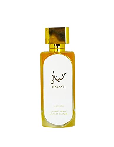 Lattafa Hayaati Gold Elixir Eau De Perfume Spray for Women and Men, 3.4 Ounces