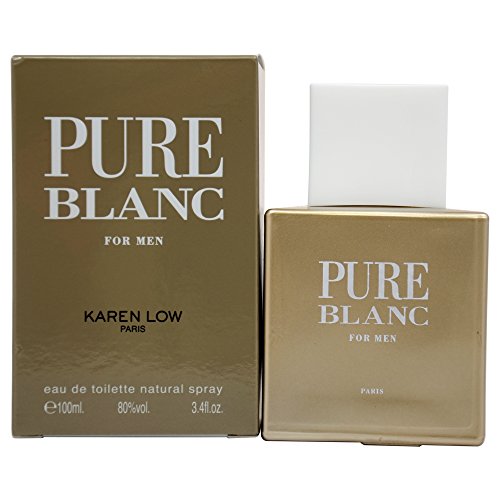 Karen Low Pure Blanc Eau De Toilette Spray for Men, 3.4 Ounces