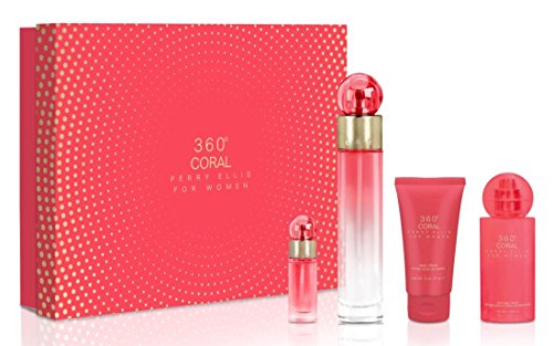 Perry Ellis Fragrances Coral 4 Piece Gift Set for Women