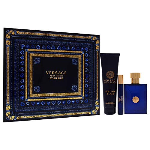 Dylan Blue by Versace Edt Spray 3 Pcs Gift Set-Enduring Allure Perfume